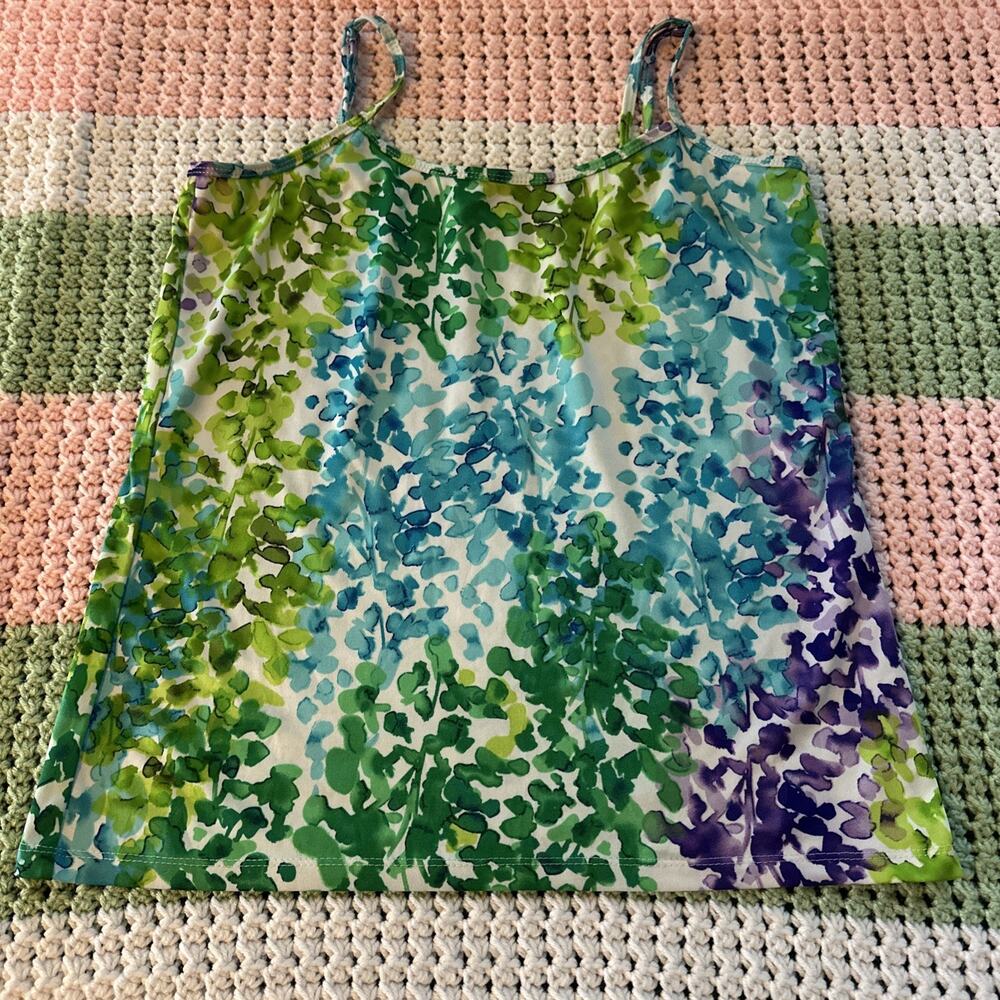 Project Women’s Y2K Tank Top Size Small Bright Color Burst Adjustable Straps